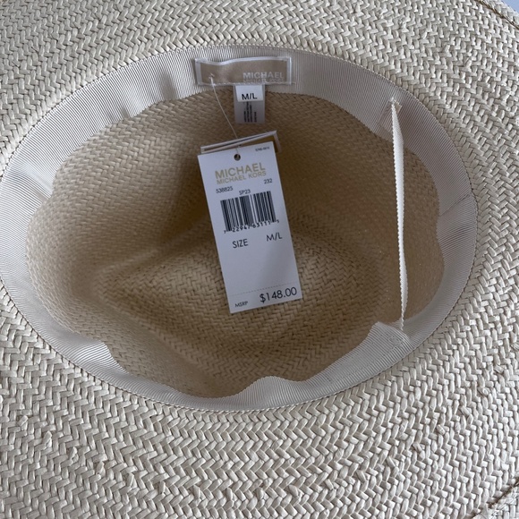 Michael Kors Women’s Straw Chain-Detail Fedora - Picture 7 of 10